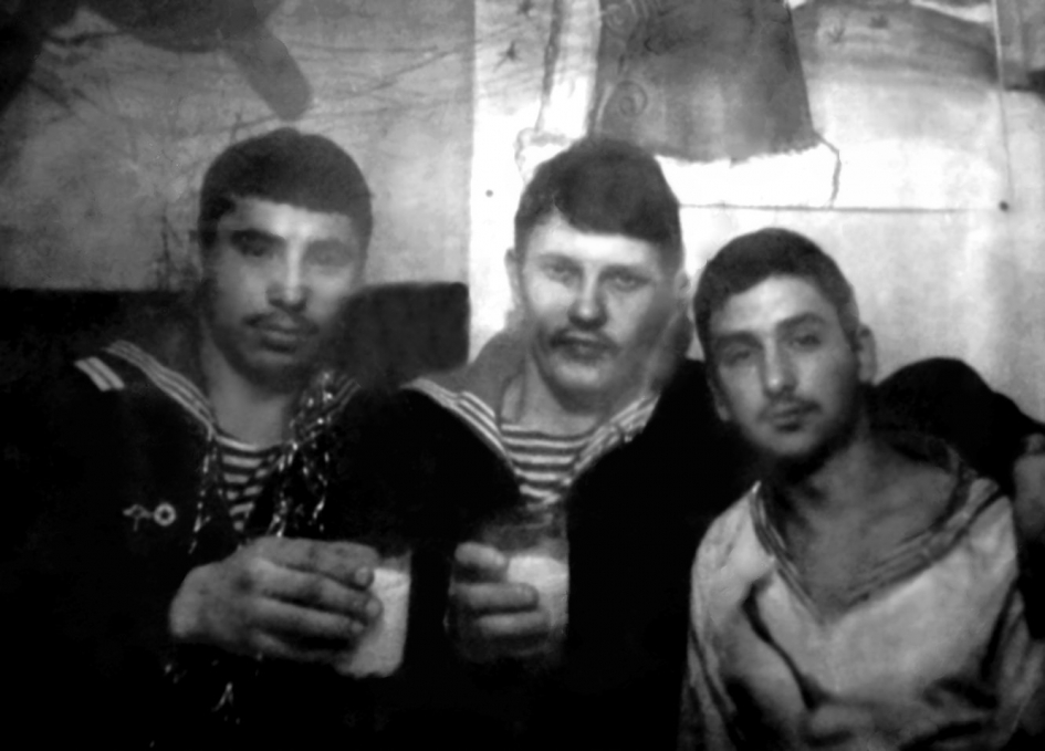 Новый 1979 год.  Василий, я и Сергей