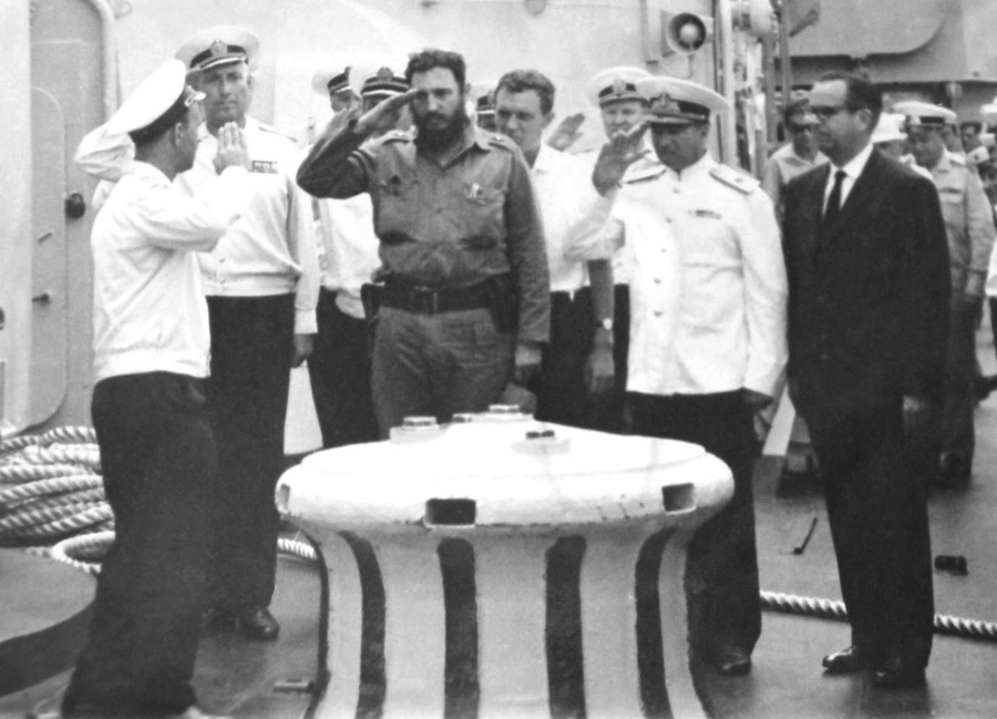 1969г. Куба. Фидель Кастро, прибытие на крейсер