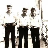 Я, Игорь Бененда (Москва) и Серёга Доровских на день ВМФ в Питере