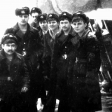 1985 год. Каринбаев, я,  Кобцев, Новиков, Красильников, Пилипенко, Беляков