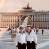 Вахитов и я Ленинград 1986 год , день ВМФ